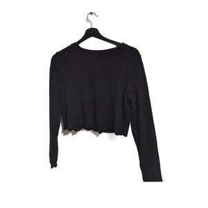 Black shein long sleeve crop top